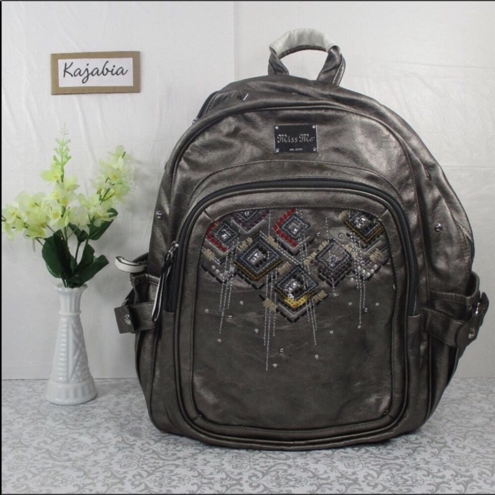 MISS ME Heather Ikat Backpack